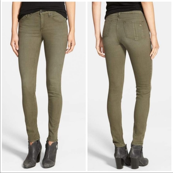 rag & bone Denim - Rag & Bone Skinny Jeans in Army Green NWT